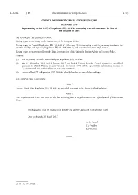 Council Implementing Regulation (Eu) 2017