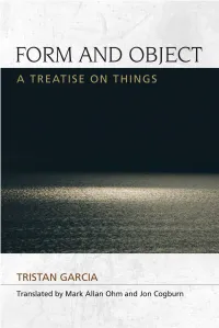 Form and Object Speculative Realism