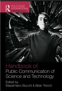 Handbook of Public Communication of Science and Technology