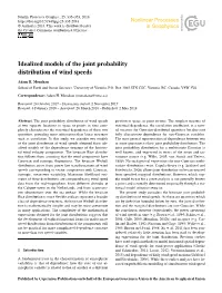 Idealized Models of the Joint Probability Distribution of Wind Speeds