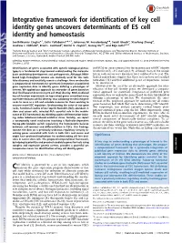 Integrative Framework for Identification of Key Cell Identity Genes Uncovers
