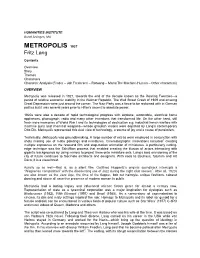 METROPOLIS 1927 Fritz Lang