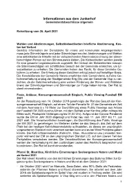 Ratssitzung Vom 26. April 2021