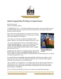 Santo Legacy Has Its Day in Cooperstown