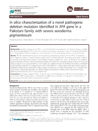 In Silico Characterization of a Novel Pathogenic Deletion Mutation