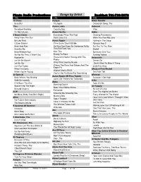 Karaoke Song List