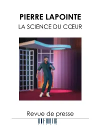 Pierre Lapointe La Science Du Cœur