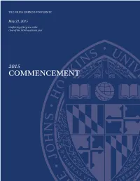Program-Commencement-2015.Pdf
