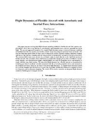 Flight Dynamics of Flexible Aircraft with Aeroelastic and Inertial Force Interactions