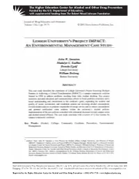 Lehigh University's Project Impact: an Environmental Management Case Study