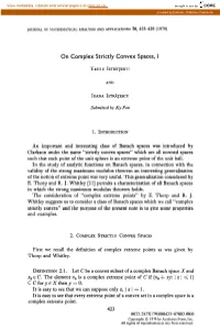 On Complex Strictly Convex Spaces, I