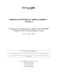 Profile of Internal Displacement : Angola