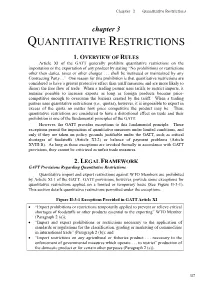 Quantitative Restrictions