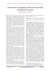 A Research on Eugenics and Its Desired and Undesired Concerns