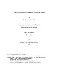 Curriculum Development and Pedagogy for Teaching Web Mapping