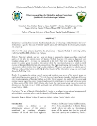 Effectiveness of Buteyko Method in Asthma Control and Quality of Life of School-Age Children | 1