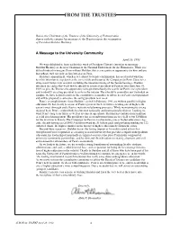 From the Trustees