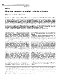 Neuronal Caspase-3 Signaling: Not Only Cell Death