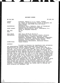 The Impact of Technological Change on Manpower and Skill Demand: Case-Study Data and Policy Implications. INSTITUTION California Univ., Berkeley