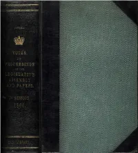 Votes and Proceedings 1866, First Session
