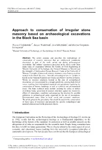 Approach to Conservation of Irregular Stone Masonry Based on Archaeological Excavations in the Black Sea Basin