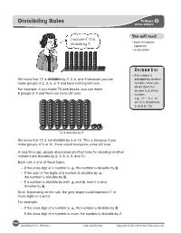 Divisibility Rules Pathway 1 OPEN-ENDED