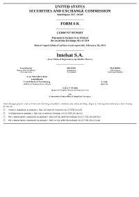 Intelsat S.A. (Exact Name of Registrant As Specified in Charter)