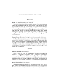 NEW ADVANCES in SYMBOLIC DYNAMICS Bryna Kra. Symbolic