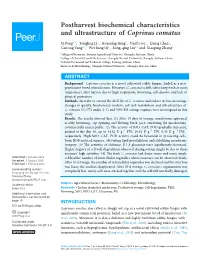 Postharvest Biochemical Characteristics and Ultrastructure of Coprinus Comatus