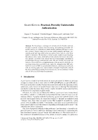 SILENTKNOCK: Practical, Provably Undetectable Authentication