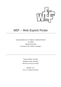 Web Exploit Finder