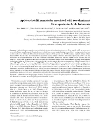 Aphelenchoidid Nematodes Associated with Two Dominant Ficus