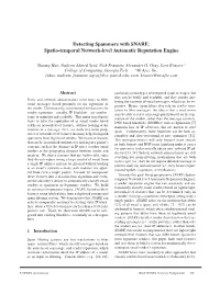 Detecting Spammers with SNARE: Spatio-Temporal Network-Level Automatic Reputation Engine