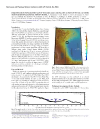High-Precision Topographic Map of the Mars 2020 Landing Site As Part of the Mc-13E Syrtis Major Quadrangle Digital Terrain Model