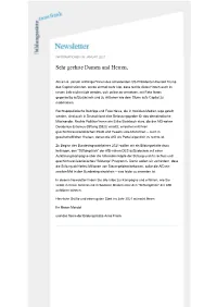Newsletter Januar 2021