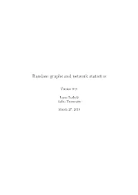 Random Graphs and Network Statistics