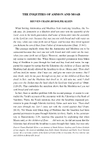 The Iniquities of Ammon and Moab
