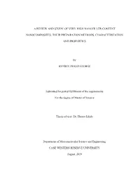 A REVIEW and STUDY of VERY HIGH NANOFILLER-CONTENT NANOCOMPOSITES: THEIR PREPARATION METHODS, CHARACTERIZATION and PROPERTIES By