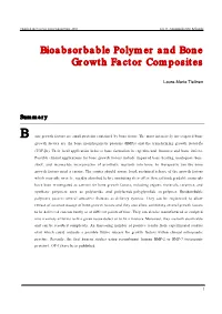 Bioabsorbable Polymer and Bone Growth Factor Composites