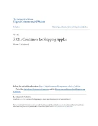 Containers for Shipping Apples Homer C