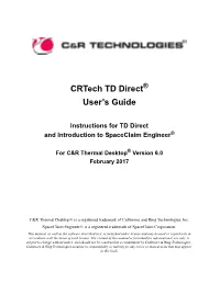 Crtech TD Direct User's Guide