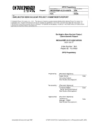 Darlington New Nuclear Project Commitments Report