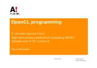Opencl Programming