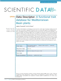 A Functional Trait Database for Mediterranean Basin Plants