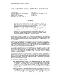 Can Recurrent Neural Networks Warp Time?