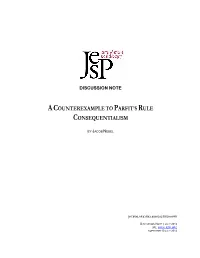Counterexample to Parfit's Rule Consequentialism Copyedited2