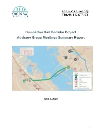 Dumbarton Rail Corridor Project Advisory Group Meetings Summary Report