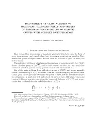 Indivisibility of Class Numbers of Imaginary Quadratic Fields and Orders of Tate-Shafarevich Groups of Elliptic Curves with Complex Multiplication