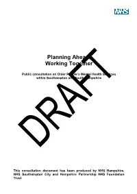 Planning Ahead, Working Together