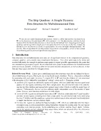 The Skip Quadtree: a Simple Dynamic Data Structure for Multidimensional Data